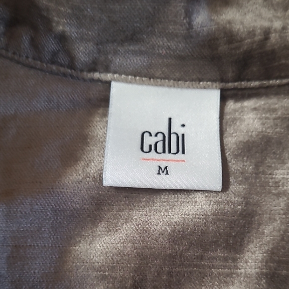 CAbi Sunday Topper Velvet Jacket Style 3377 Grey Cropped Velour Size Medium - Picture 2 of 9
